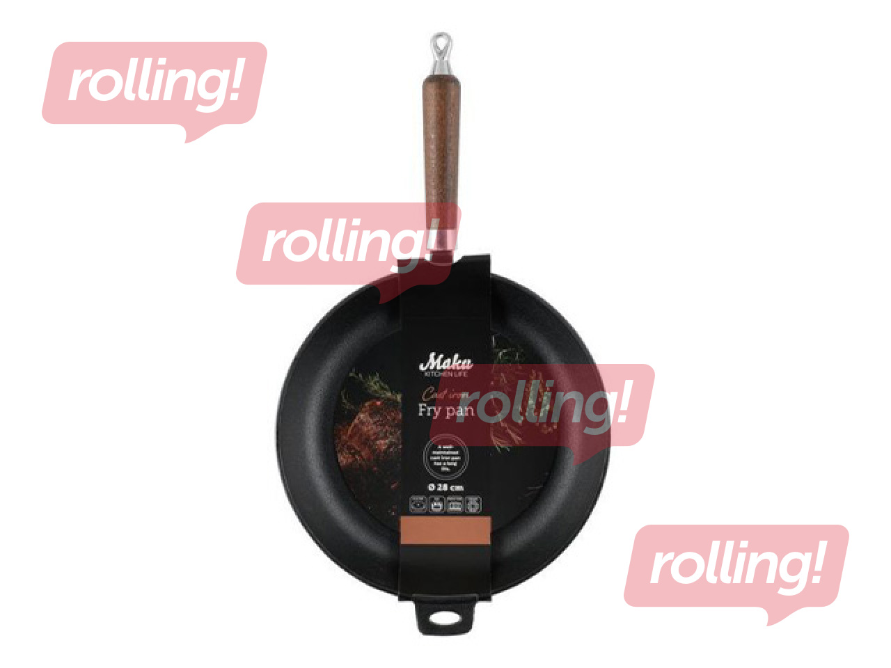 Panna Maku, čuguna ar koka rokturi, Ø28cm