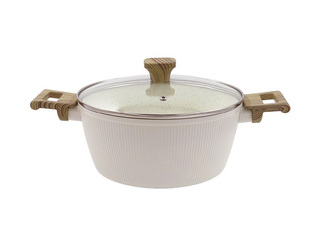 Saucepan Kitchisimo Bianco, with lid, Ø24×10.5cm, 4l