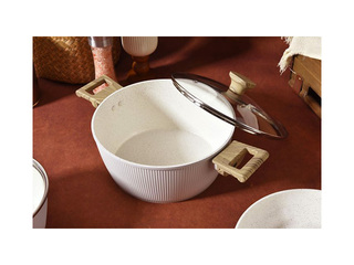 Saucepan Kitchisimo Bianco, with lid, Ø24×10.5cm, 4l