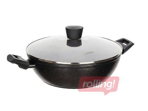 Panna Paella Galaxy Granite, sautēšanai, ar vāku, alumīnija,  Ø28cm