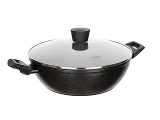 Panna Paella Galaxy Granite, sautēšanai, ar vāku, alumīnija,  Ø28cm