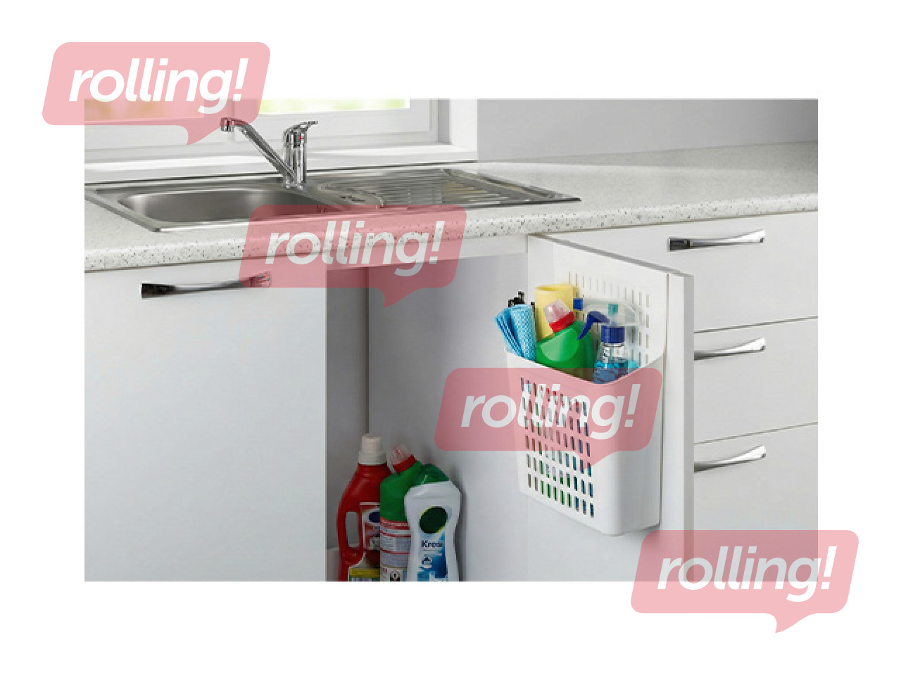 Organizators Dunyaplastik, uzkarināms, balts, 25x12x35cm