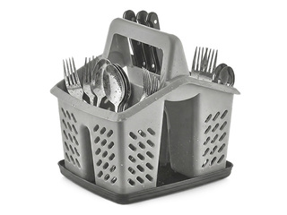 Cutlery organizer Dunyaplastik, with tray and handle