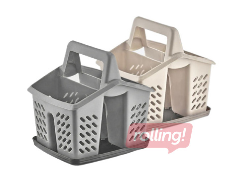 Galda piederumu žāvētājs Dunyaplastik, ar paplāti un rokturi, dažādas krāsas