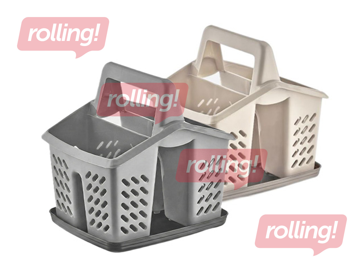 Galda piederumu žāvētājs Dunyaplastik, ar paplāti un rokturi, dažādas krāsas