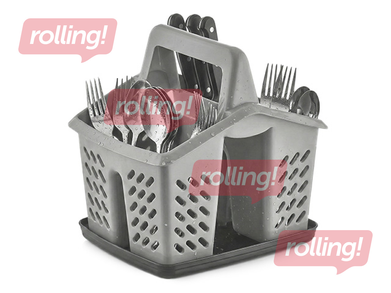 Органайзер для столовых приборов Dunyaplastik, с поддоном и ручкой