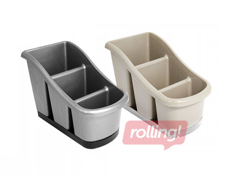 Galda piederumu turētājs Dunyaplastik, ar paplāti, dažādas krāsas