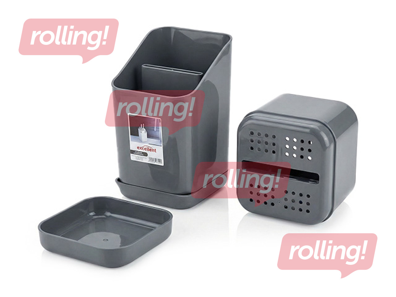 Galda piederumu turētājs Emhouse, ar paplāti, dažādas krāsas