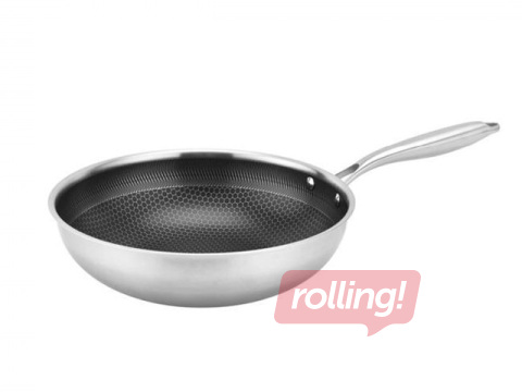 Wok pan Kitchisimo, stainless steel, Ø28cm