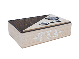 Tējas kaste Hazel, bēša, 24×16×7cm