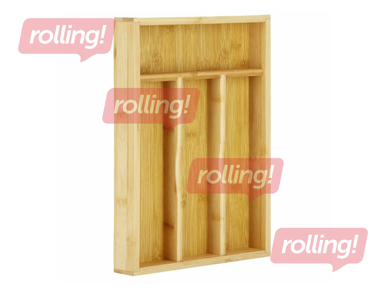 Galda piederumu organizators Springos, bambusa, 34x25x4.5cm