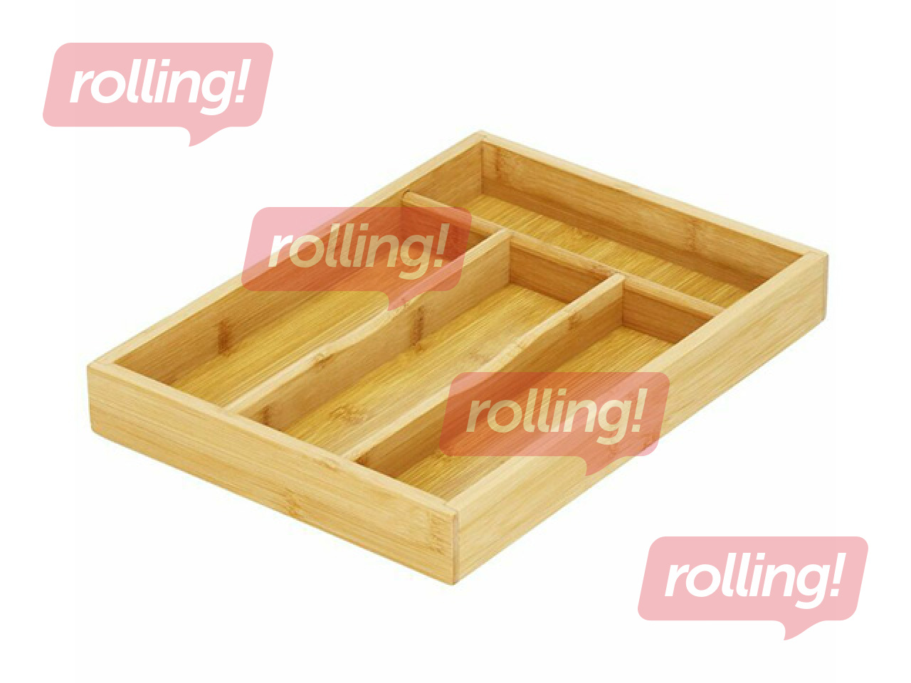 Galda piederumu organizators Springos, bambusa, 34x25x4.5cm