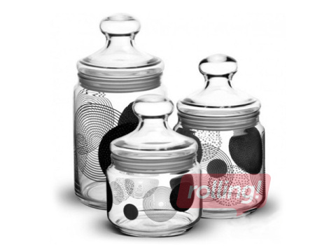 Uzglabāšanas trauks Luminarc Constellation, Black Club, ar vāku, stikla, 0.5l