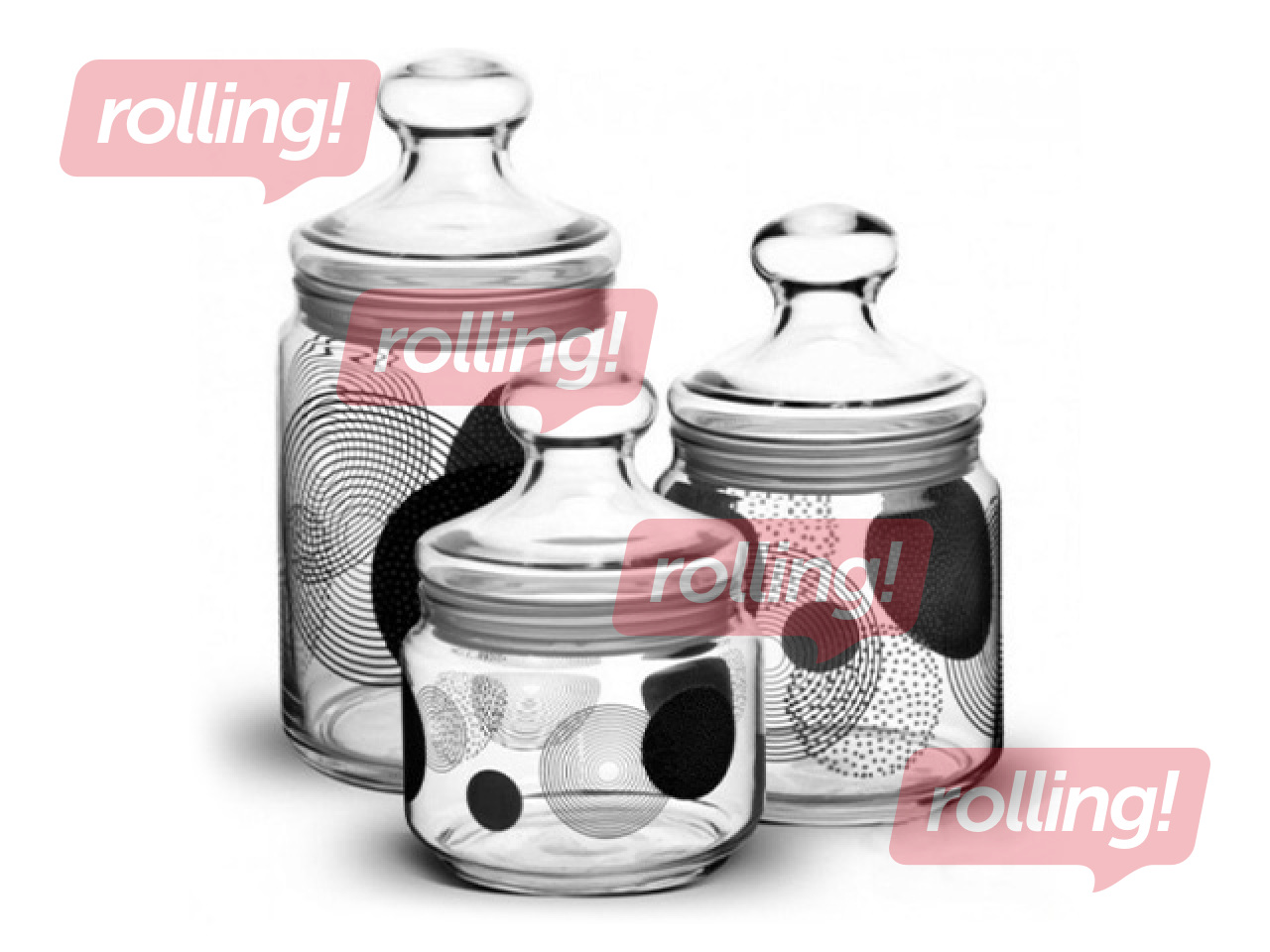 Uzglabāšanas trauks Luminarc Constellation, Black Club, ar vāku, stikla, 0.5l