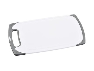 Kitchen cutting board Kesper, with antibacterial surface, plastic, white, 25x15x1cm