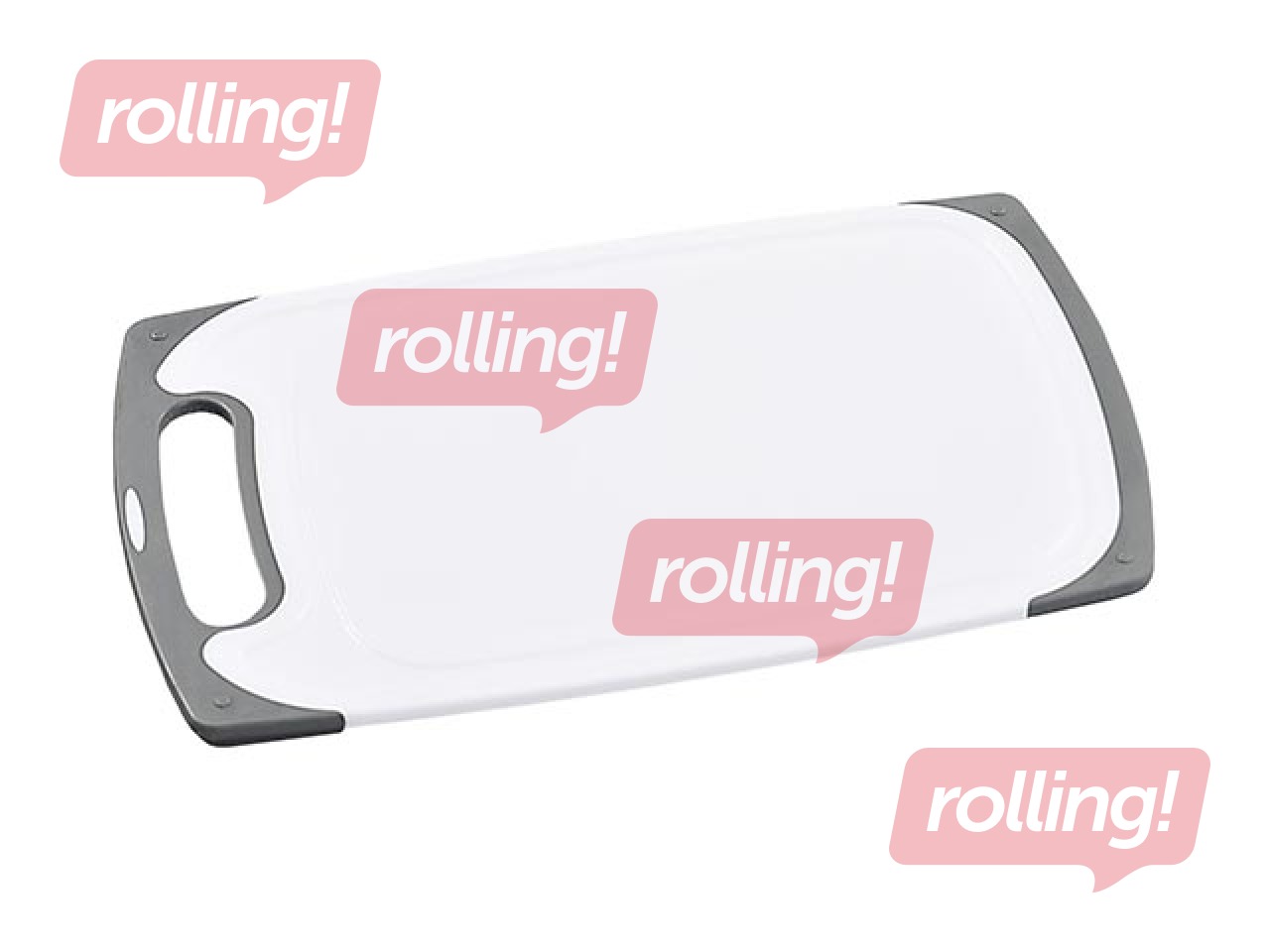 Virtuves dēlītis Kesper, ar antibaketriālu virsmu, plastmasas, balts, 25x15x1cm