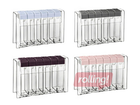 Spice container set, assorted colours, 6 pcs.