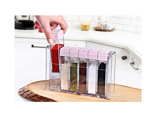 Spice container set, assorted colours, 6 pcs.