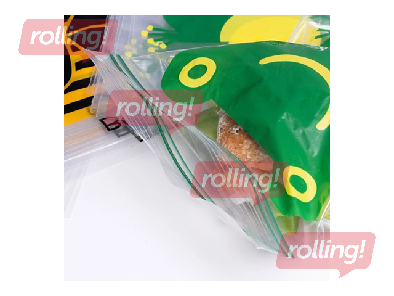 Pārtikas maisiņi Paclan, sviestmaižu, atkārtoti aizverami, dažādas krāsas, 16x17cm, 42 gab.