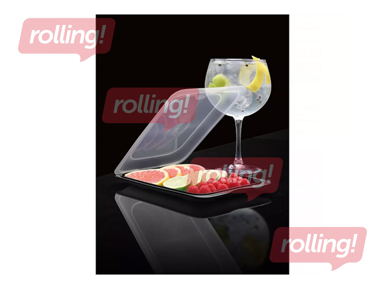 Uzglabāšanas trauks Tatay Coctail, melns, 17x25.2x3.2cm