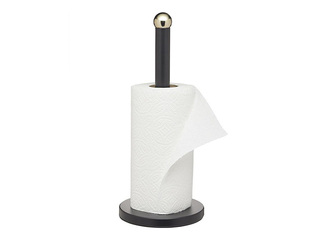 Virtuves dvieļu turētājs Masterclass, melns, nerūsējoša tērauda, Ø15x36cm