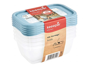 Набор контейнеров для хранения Keeeper Mia Magic Ice, 500мл, 5 шт.