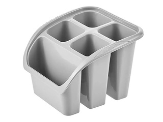Cutlery holder Keeeper Pino, grey, 16x16x12cm