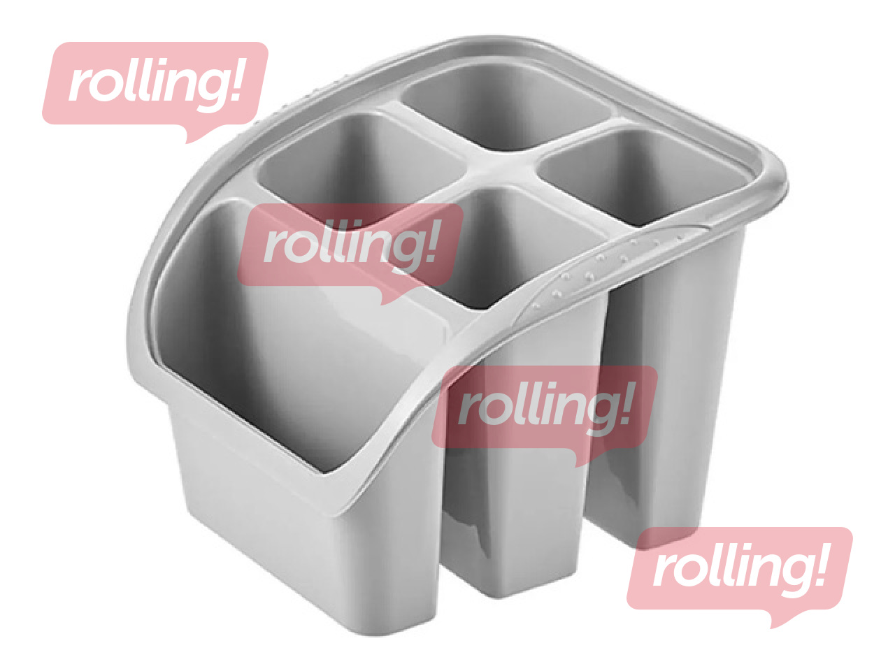 Galda piederumu turētājs Keeeper Pino, pelēks, 16x16x12cm