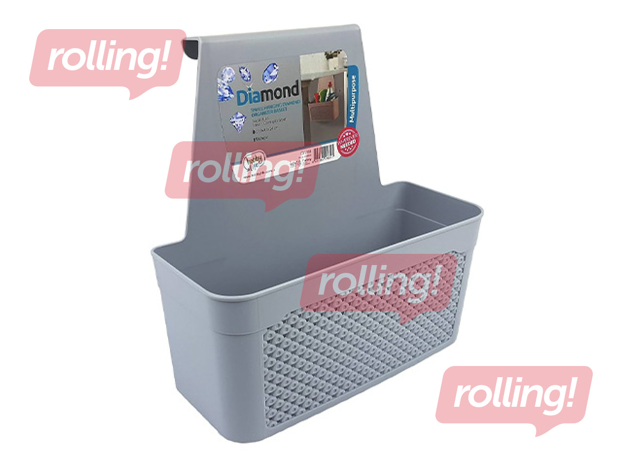 Organizators Hobby Life Diamond, uzkarināms, pelēks, 23.9x9.8x24cm