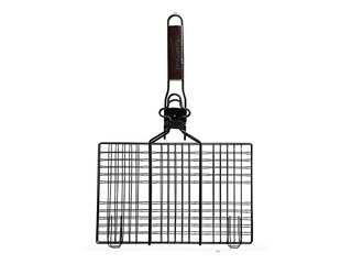 Grill basket Mustang, with wooden handle, 36x35cm