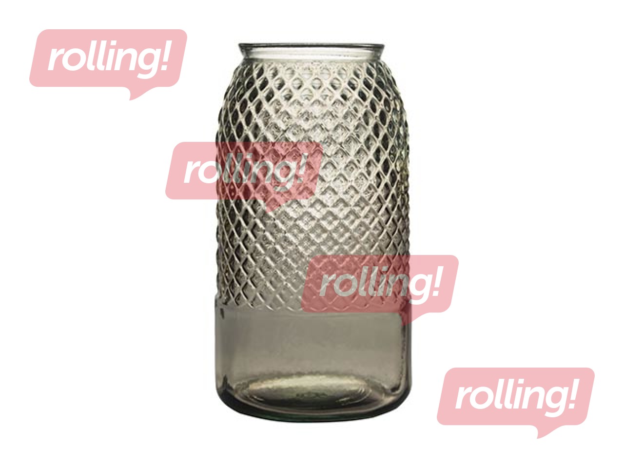 Klaasist vaas Diamond, 28 cm, pruun