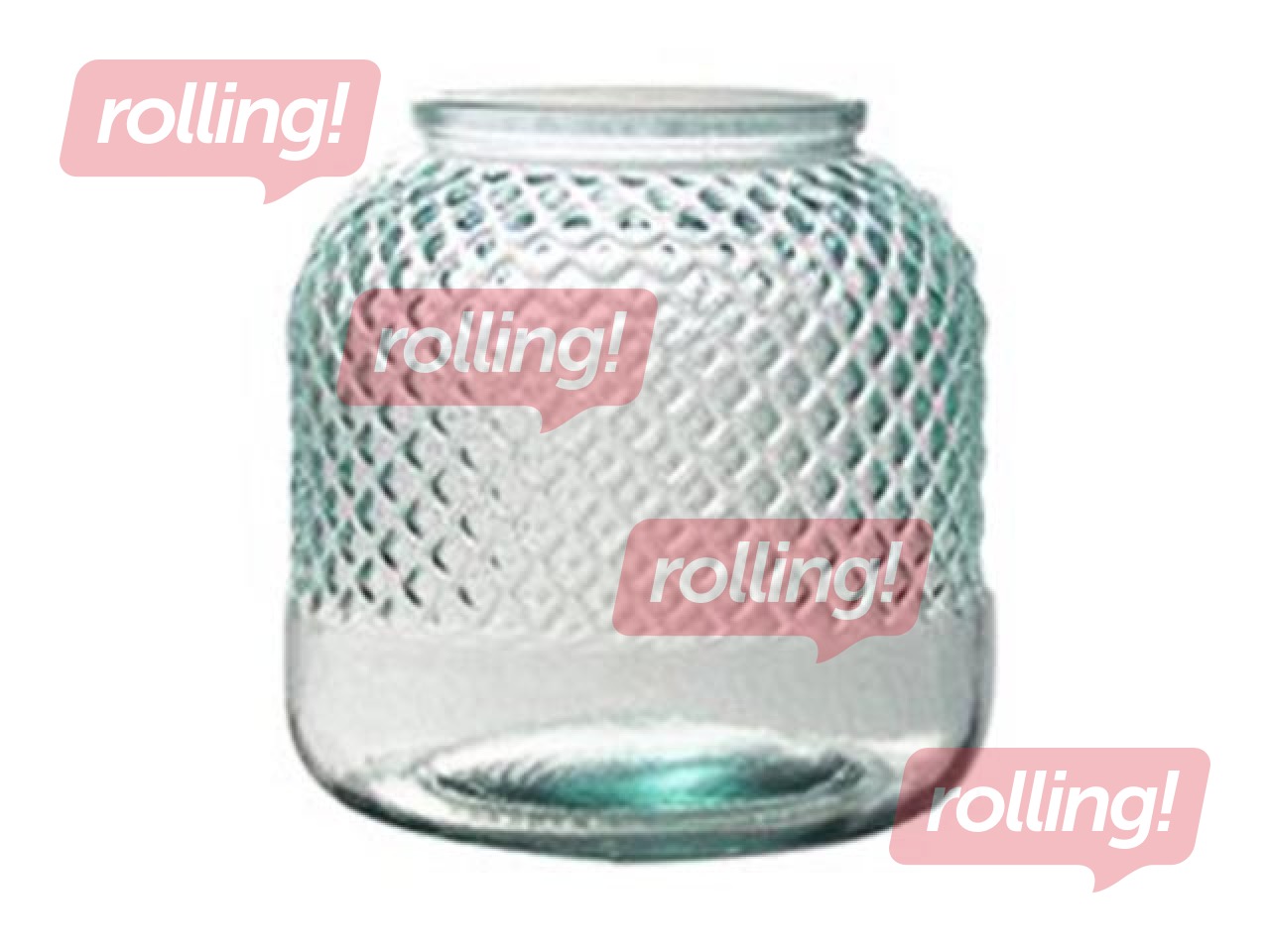 Vāze stikla Diamond Hurricane, h-19 cm, zaļa