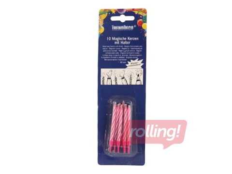 Sveces dzimšanas dienas, dažādas krāsas, maģiskās, 10 gab.
