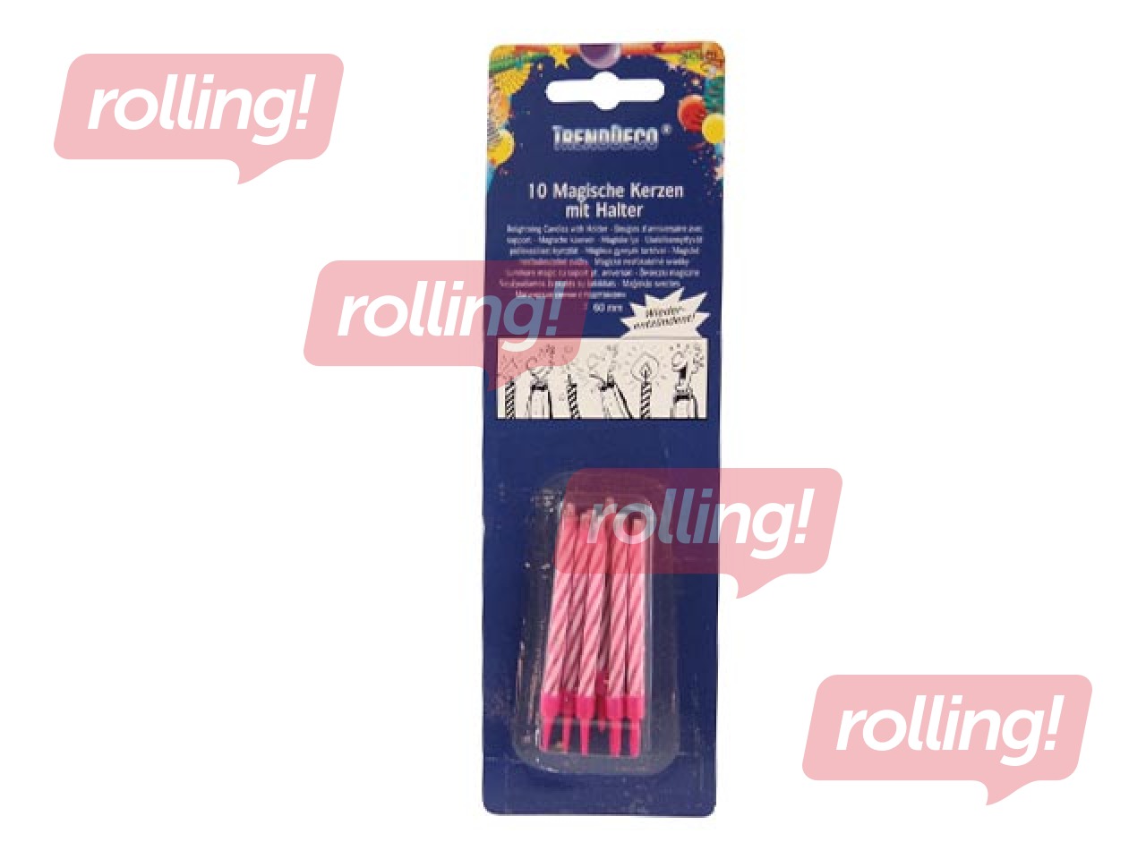 Sveces dzimšanas dienas, dažādas krāsas, maģiskās, 10 gab.