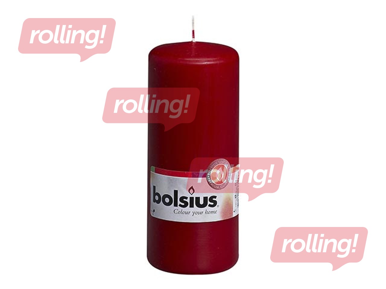 Svece Bolsius, cilindra ø6, h-15cm, bordo