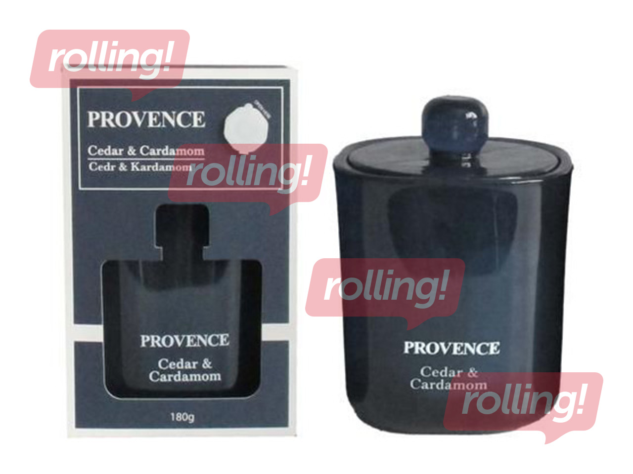 Ароматическая свеча Provence Cedar & Cardamom, в стеклянной банке с крышкой, 13см