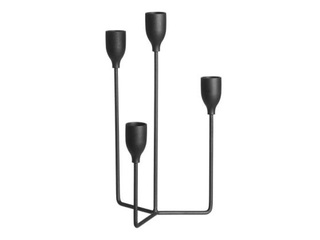 Candle Holder 4 Living, Metal, Black, 16×16×25cm