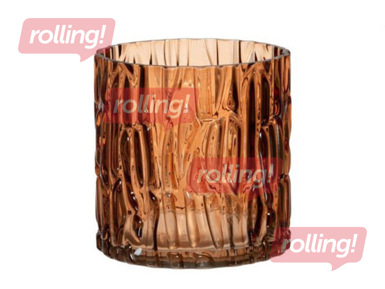 Svečturis 4 Living, Honka, stikls, brūns, Ø12.5×12cm