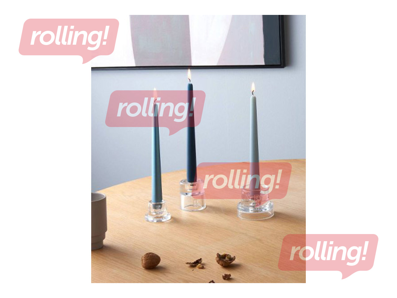 Svečturis Bolsius, stikls, caurspīdīgs, Ø5.8×6.2cm