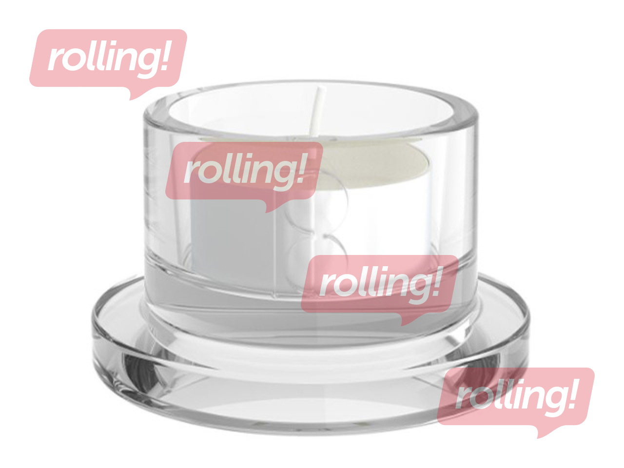 Candle Holder Bolsius for Tealights, Glass, Transparent, Ø7.1×4.2cm