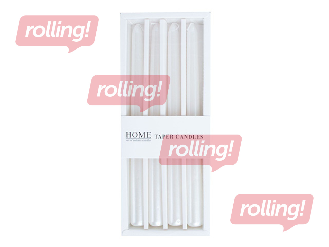 Svece Carola, balta pērle, 25cm, 4 gab.