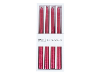 Candle Carola, Red, 25cm, 4 pcs