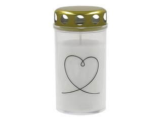 Candle Candela with Cap, Various Prints, White