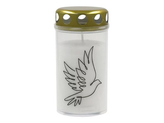 Candle Candela with Cap, Various Prints, White