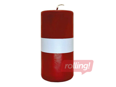 Свеча, флаг Латвии, цилиндр Ø6×12см