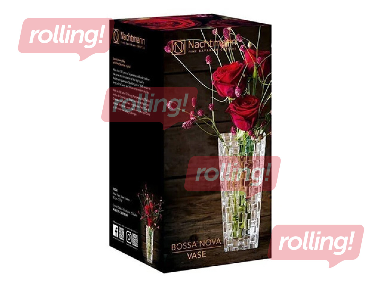 Vāze Nachtmann, Bossa Nova, kristāla, 20cm