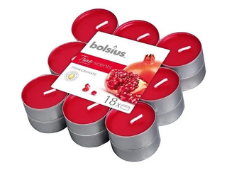 Tea candles Bolsius, dark red, 18 pcs