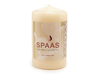 Svece Spaas, cilindra, krēmkrāsas, 8x25cm