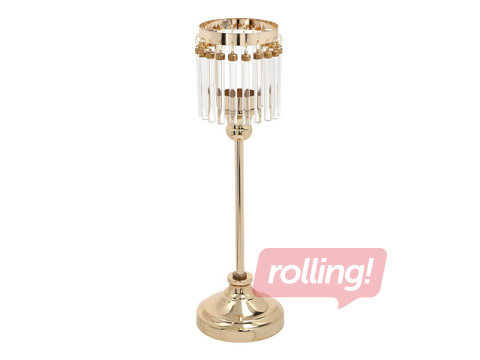 Candle holder Laudre, glass and metal, 40cm