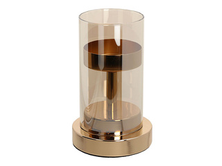 Candle holder Laudre, glass and metal, Ø10×14cm